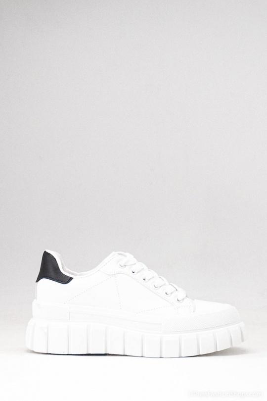 Baskets Chaussures Blanc/noir SUREDELLE KS-007 Efashion Paris