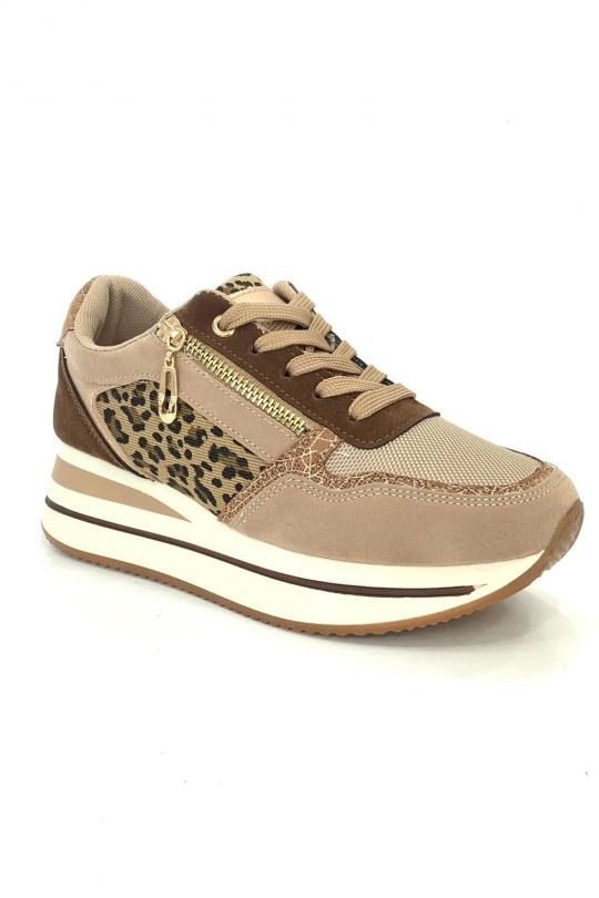 Sneakers Scarpe Taupe SUREDELLE KS-018 Efashion Paris