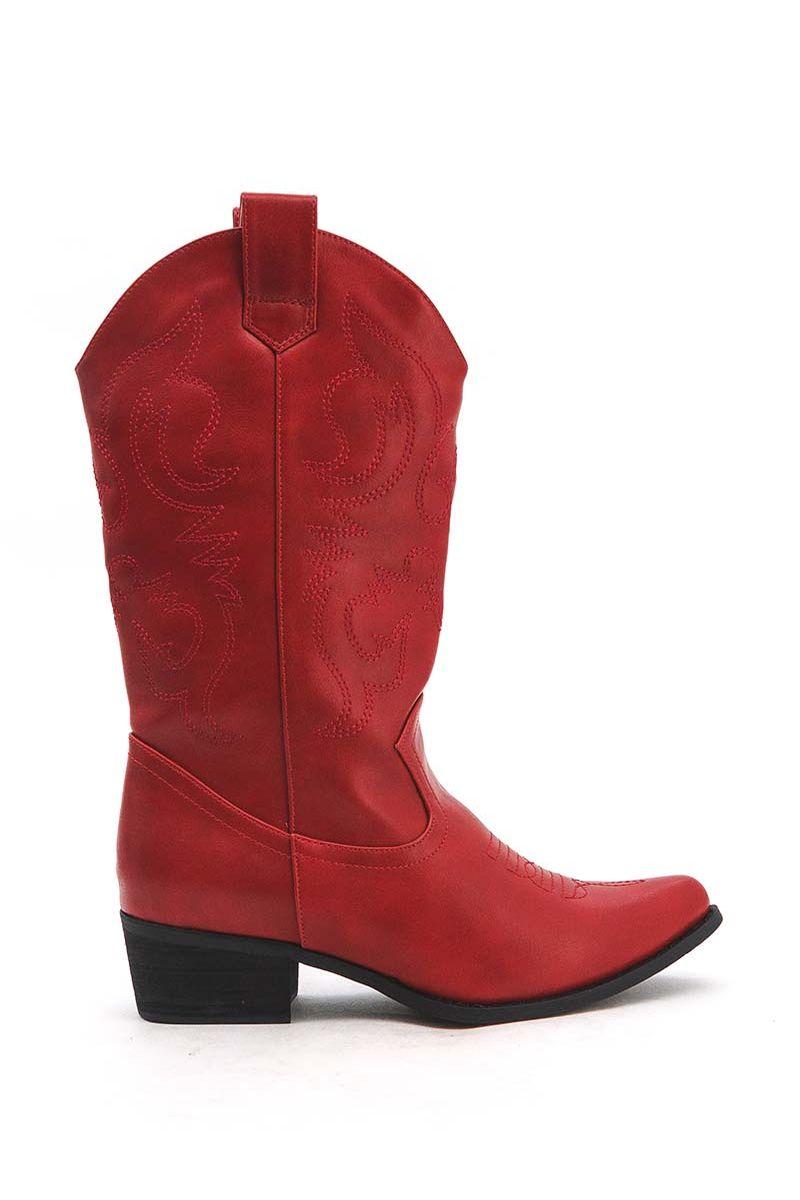 Bottes Chaussures Rouge SUREDELLE 888 #c Efashion Paris