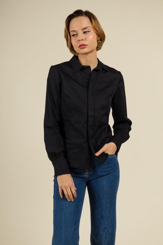 Shirts Women Black YOU UDRESS SORIZA NOIR Efashion Paris