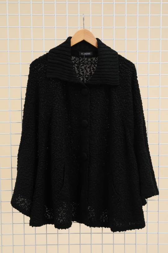 Capas y ponchos Mujer Black FLORESSE J079 Efashion Paris