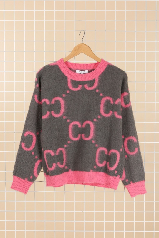 Pulls Femme Noir yu&me LM0553 Efashion Paris