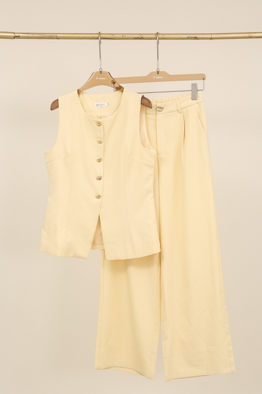 Ensembles Femme Jaune clair YFASHION D2601 Efashion Paris