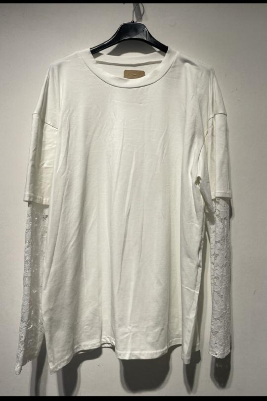 T-shirts Femme Blanc AZALEA 9983 Efashion Paris