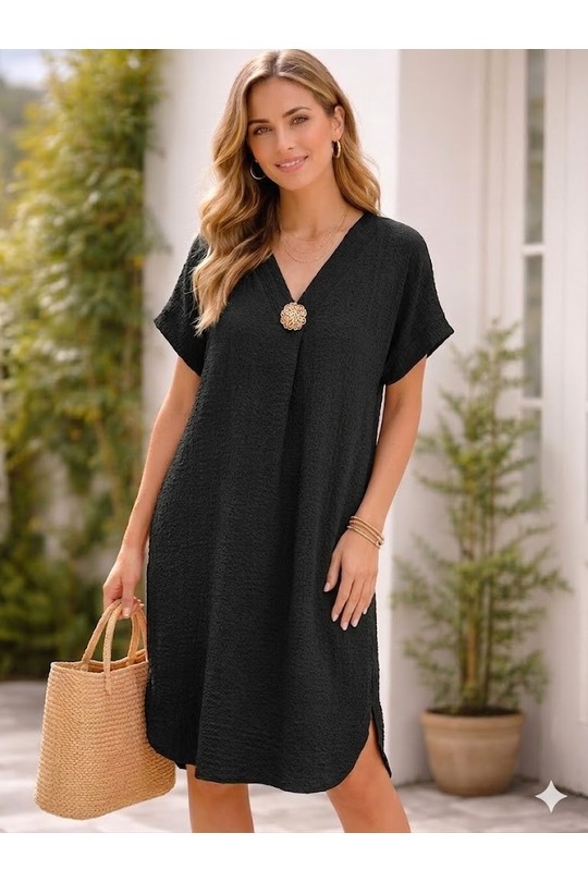 Robes mi-longues Femme Rose Miss Azur EFP8701 Efashion Paris