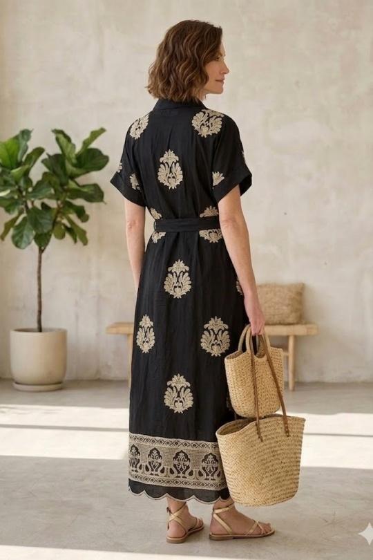 Robes longues Femme Blanc Miss Azur EFP6459A Efashion Paris