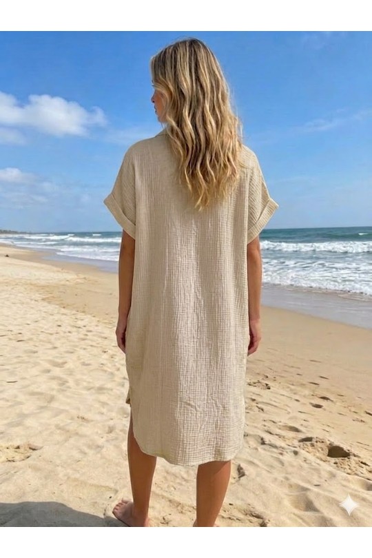 Robes mi-longues Femme Blanc Miss Azur efp25117 Efashion Paris