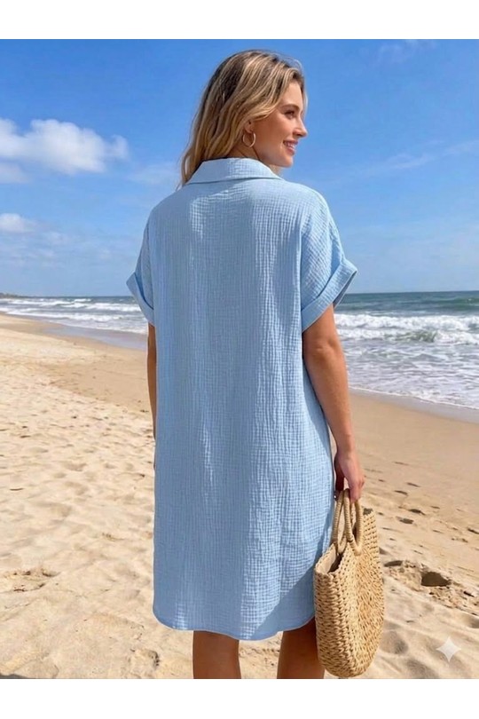 Robes mi-longues Femme Blanc Miss Azur efp25117 Efashion Paris