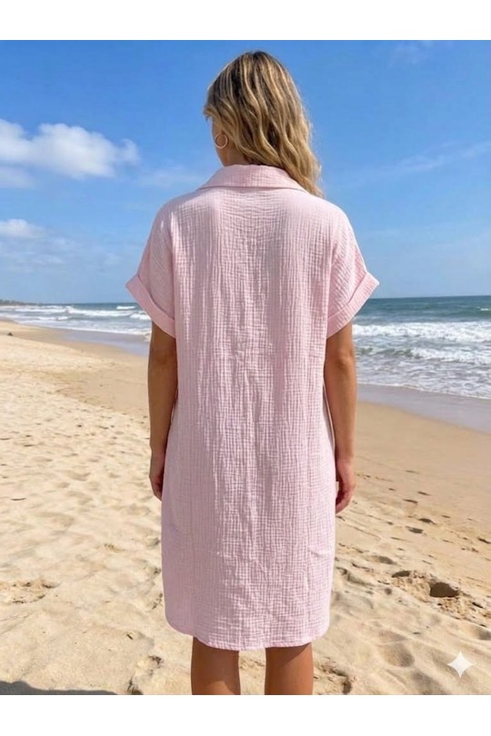 Robes mi-longues Femme Blanc Miss Azur efp25117 Efashion Paris