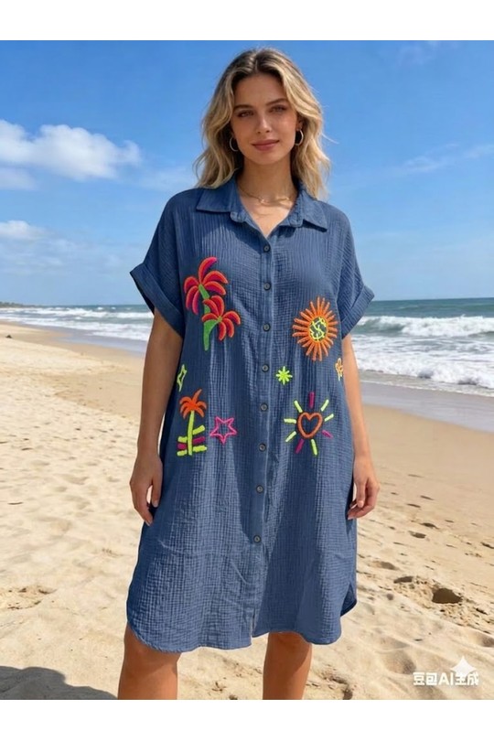 Robes mi-longues Femme Blanc Miss Azur efp25117 Efashion Paris