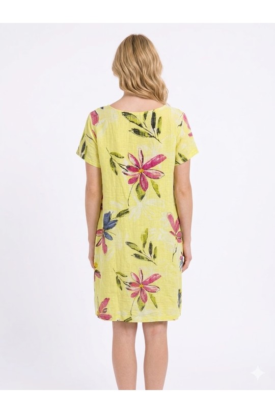 Robes courtes Femme Jaune Miss Azur efp0122 Efashion Paris