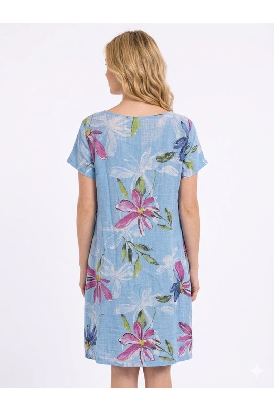 Robes courtes Femme Jaune Miss Azur efp0122 Efashion Paris