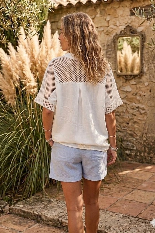 T-shirts Femme Ecru Miss Azur efp60801 Efashion Paris