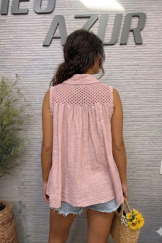 Chemises Femme Blanc Miss Azur efp24246 Efashion Paris