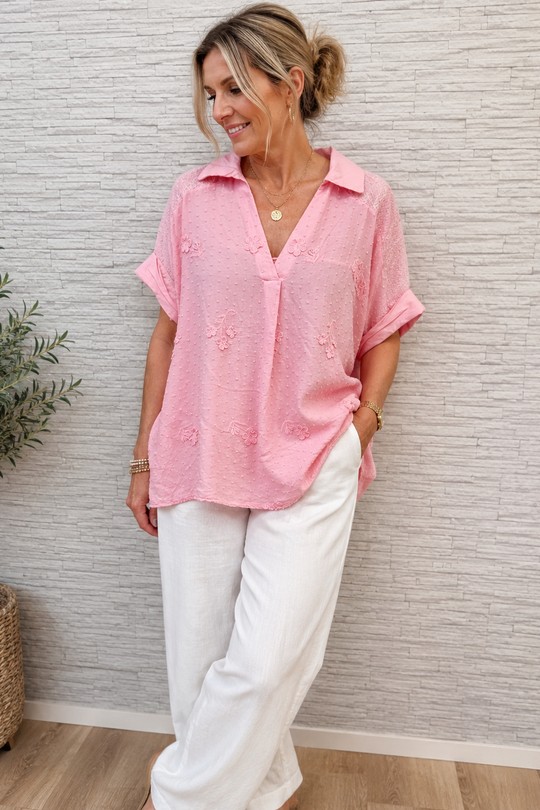 Blouses Femme Blanc Miss Azur efp18337 Efashion Paris