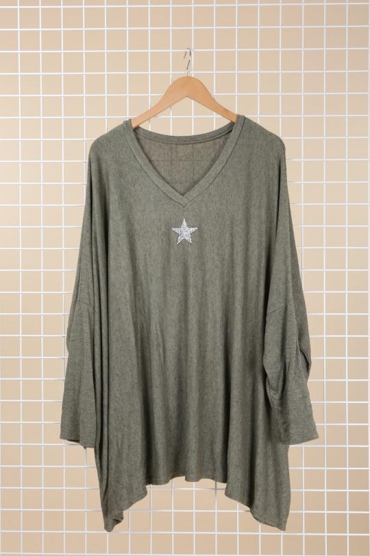 Tuniche Donna Dark Khaki Laura Paris (MKL) 1369 Efashion Paris