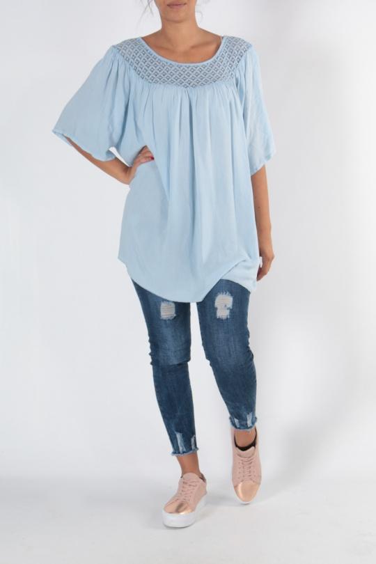 Blusones Mujer Sky blue Laura Paris (MKL) 787 Efashion Paris