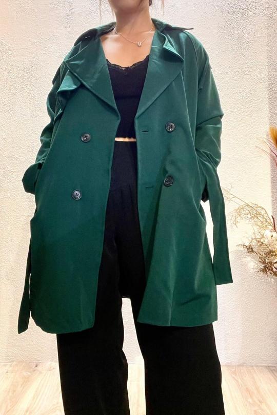 Trenchs Femme Vert sapin OXXYZEN 34T11544 Efashion Paris