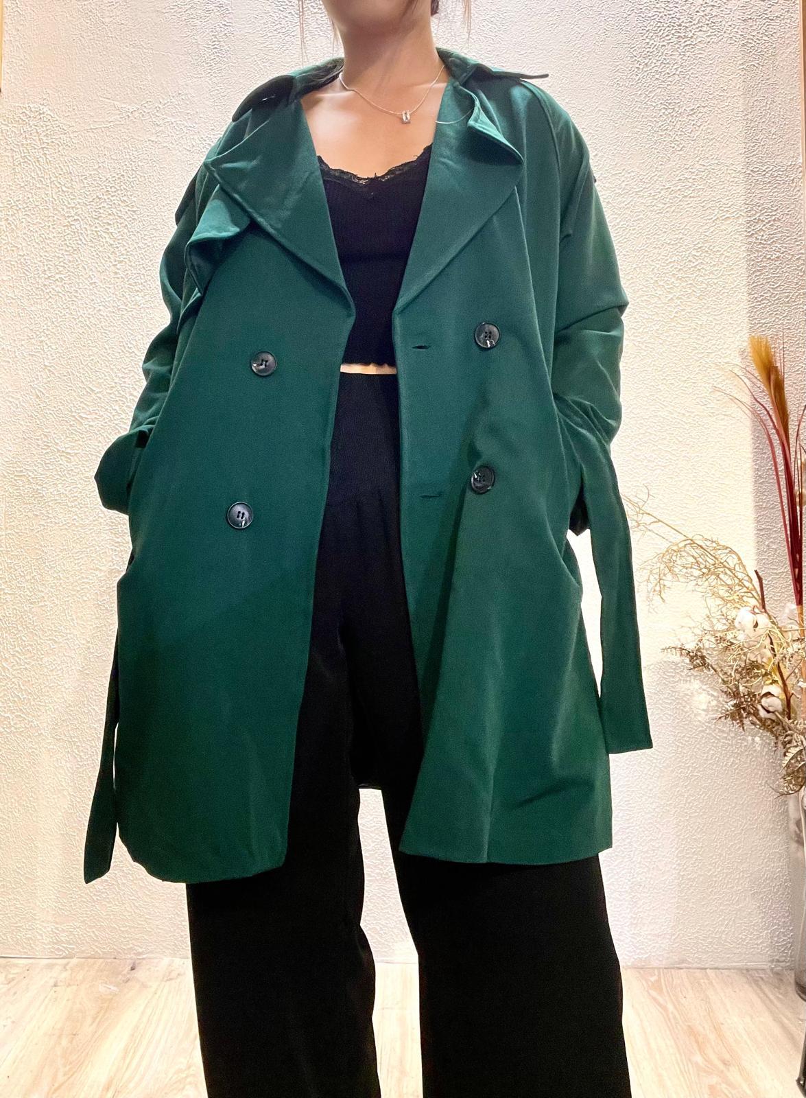 Trenchs Femme Vert sapin OXXYZEN 34T11544 #c Efashion Paris