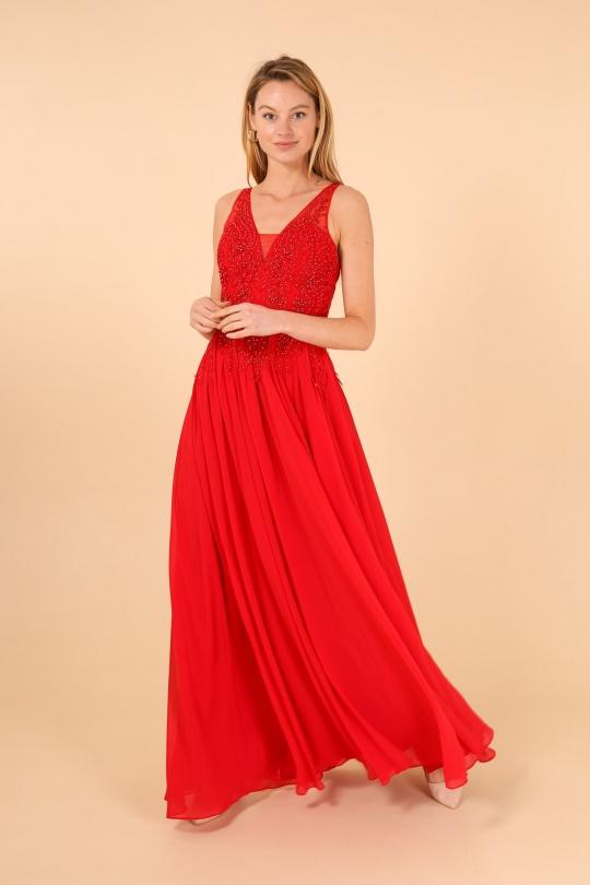 Robes de soirée Femme Rouge C FAIT POUR VOUS 1910 Efashion Paris