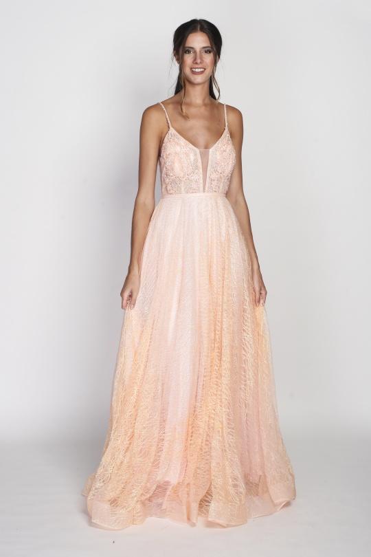 Robes de soirée Femme Rose C FAIT POUR VOUS 7017 Efashion Paris