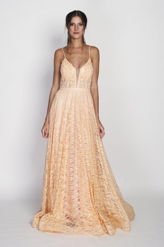 Robes de soirée Femme Rose C FAIT POUR VOUS 7017 Efashion Paris