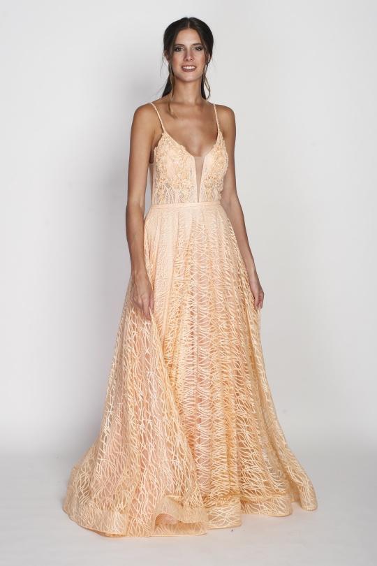 Robes de soirée Femme Rose C FAIT POUR VOUS 7017 Efashion Paris