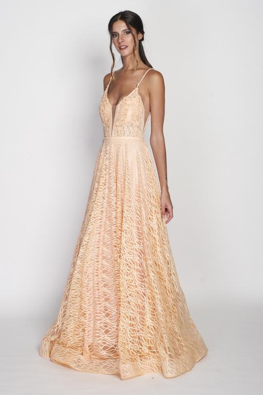 Robes de soirée Femme Rose C FAIT POUR VOUS 7017 Efashion Paris