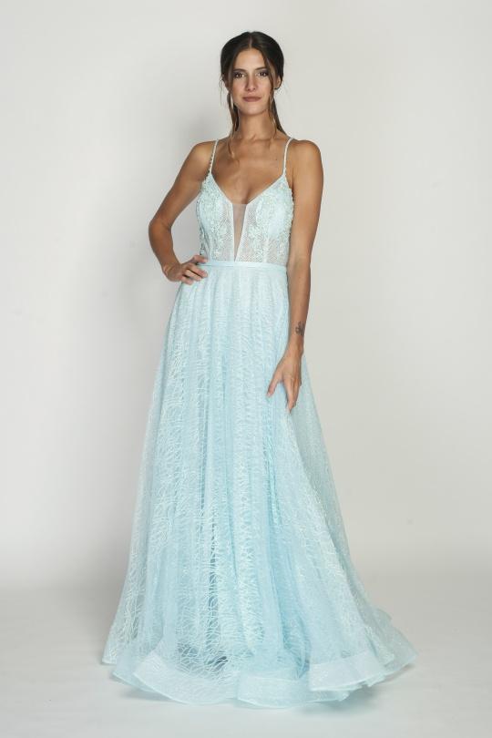 Robes de soirée Femme Rose C FAIT POUR VOUS 7017 Efashion Paris