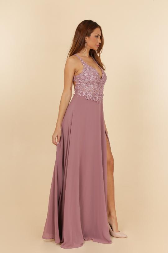 Robes de soirée Femme Rose C FAIT POUR VOUS 7015 Efashion Paris