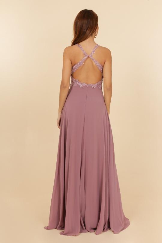 Robes de soirée Femme Rose C FAIT POUR VOUS 7015 Efashion Paris