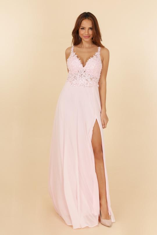 Robes de soirée Femme Rose C FAIT POUR VOUS 7015 Efashion Paris