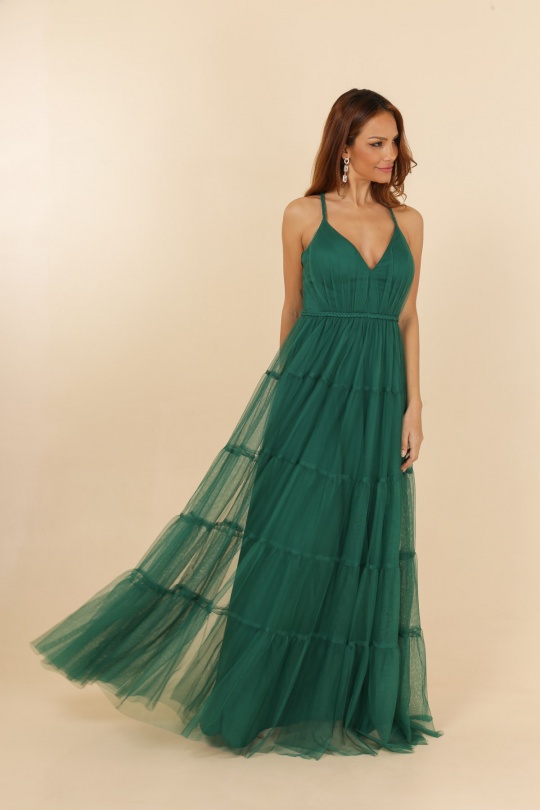 Robes de soirée Femme Vert foncé C FAIT POUR VOUS 99225 Efashion Paris