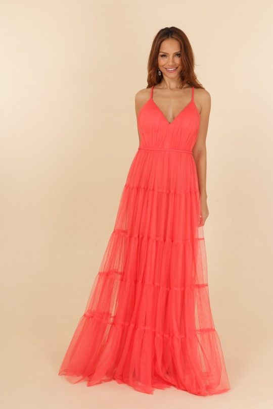 Robes de soirée Femme Corail C FAIT POUR VOUS 99225 Efashion Paris