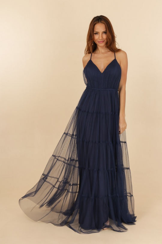 Evening dresses Women Marine blue C FAIT POUR VOUS 99225 Efashion Paris