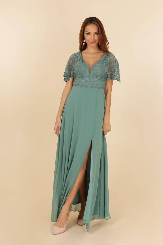 Robes de soirée Femme Vert Avocat C FAIT POUR VOUS 7032 Efashion Paris