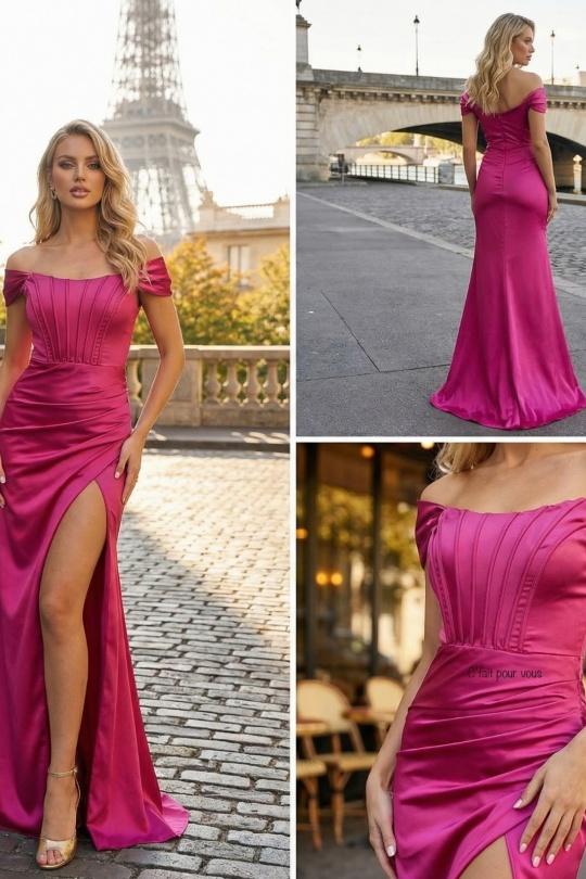 Robes de soirée Femme Blanc C FAIT POUR VOUS 97129 SMALL Efashion Paris