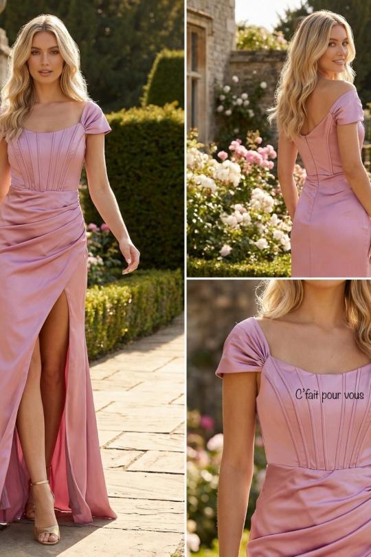 Robes de soirée Femme Blanc C FAIT POUR VOUS 97129 SMALL Efashion Paris