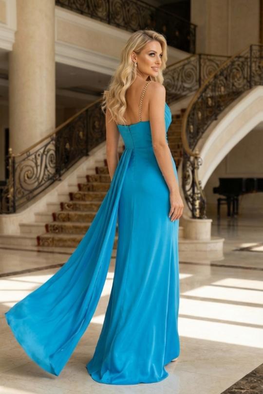 Robes de soirée Femme Turquoise C FAIT POUR VOUS 7055 Efashion Paris
