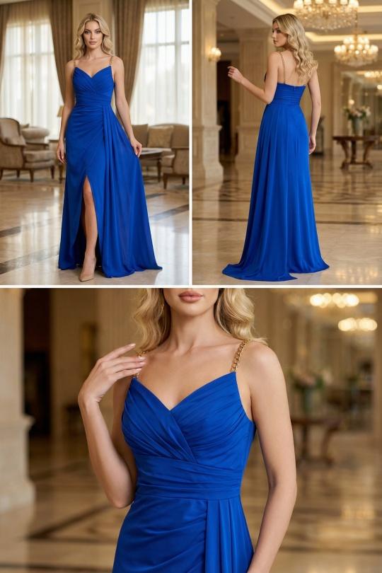 Robes de soirée Femme Turquoise C FAIT POUR VOUS 7055 Efashion Paris