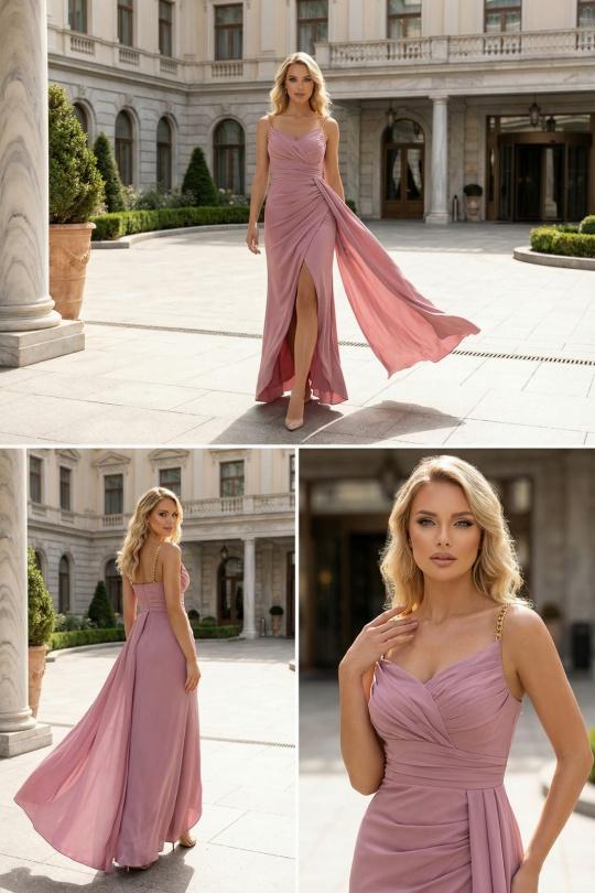 Robes de soirée Femme Turquoise C FAIT POUR VOUS 7055 Efashion Paris