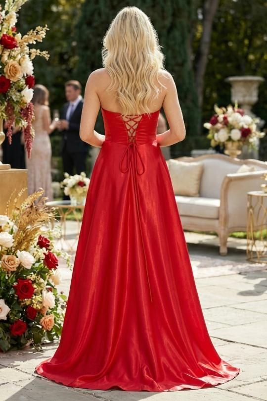 Robes de soirée Femme Rouge C FAIT POUR VOUS 7068 Efashion Paris