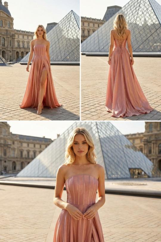 Robes de soirée Femme Rouge C FAIT POUR VOUS 7068 Efashion Paris