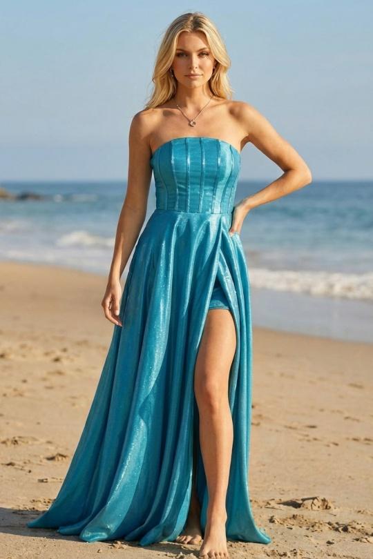 Robes de soirée Femme Rouge C FAIT POUR VOUS 7068 Efashion Paris