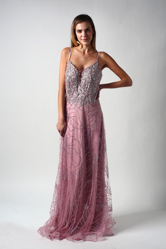 Robes de soirée Femme Vieux rose C FAIT POUR VOUS 22188 Efashion Paris