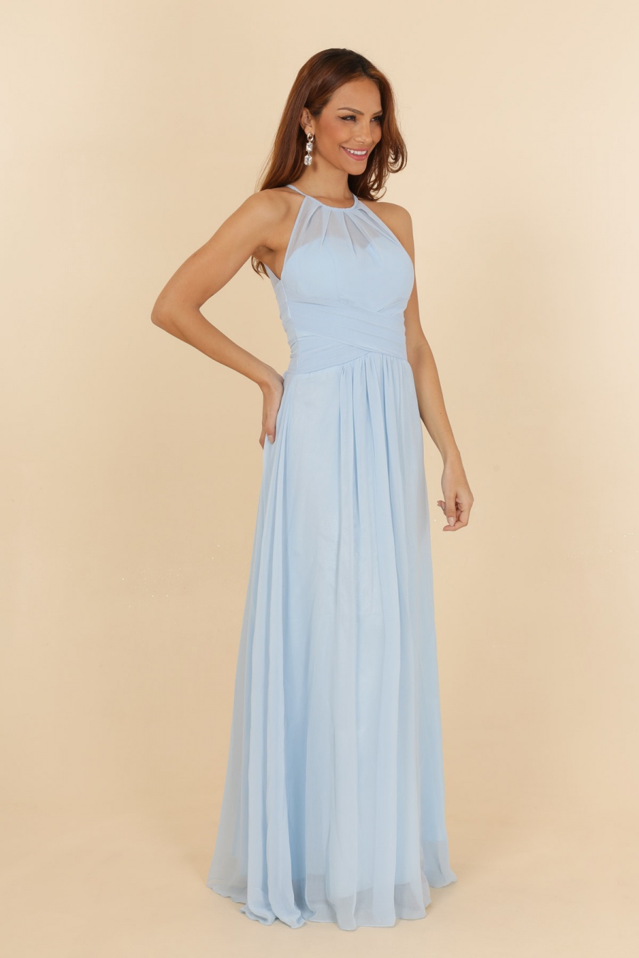 Robes de soirée Femme Bleu ciel C FAIT POUR VOUS 69733 #c Efashion Paris