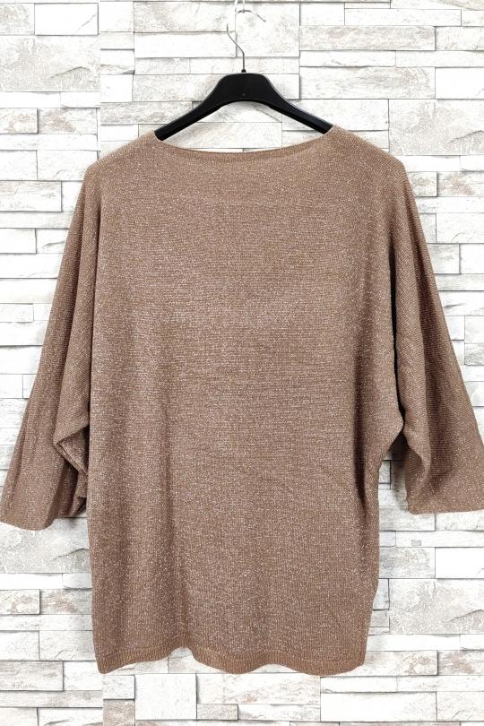 Pulls Femme Beige NEW SUNSHINE 2203 Efashion Paris