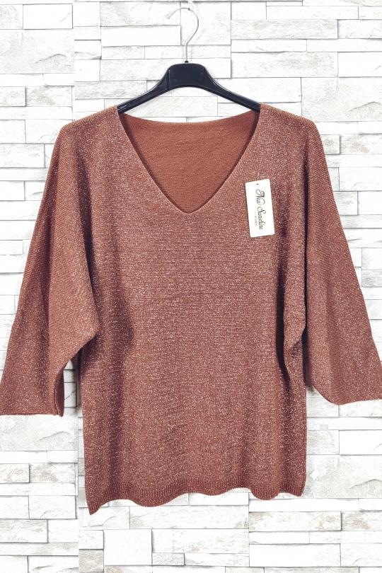 Pulls Femme Beige NEW SUNSHINE 2203 Efashion Paris