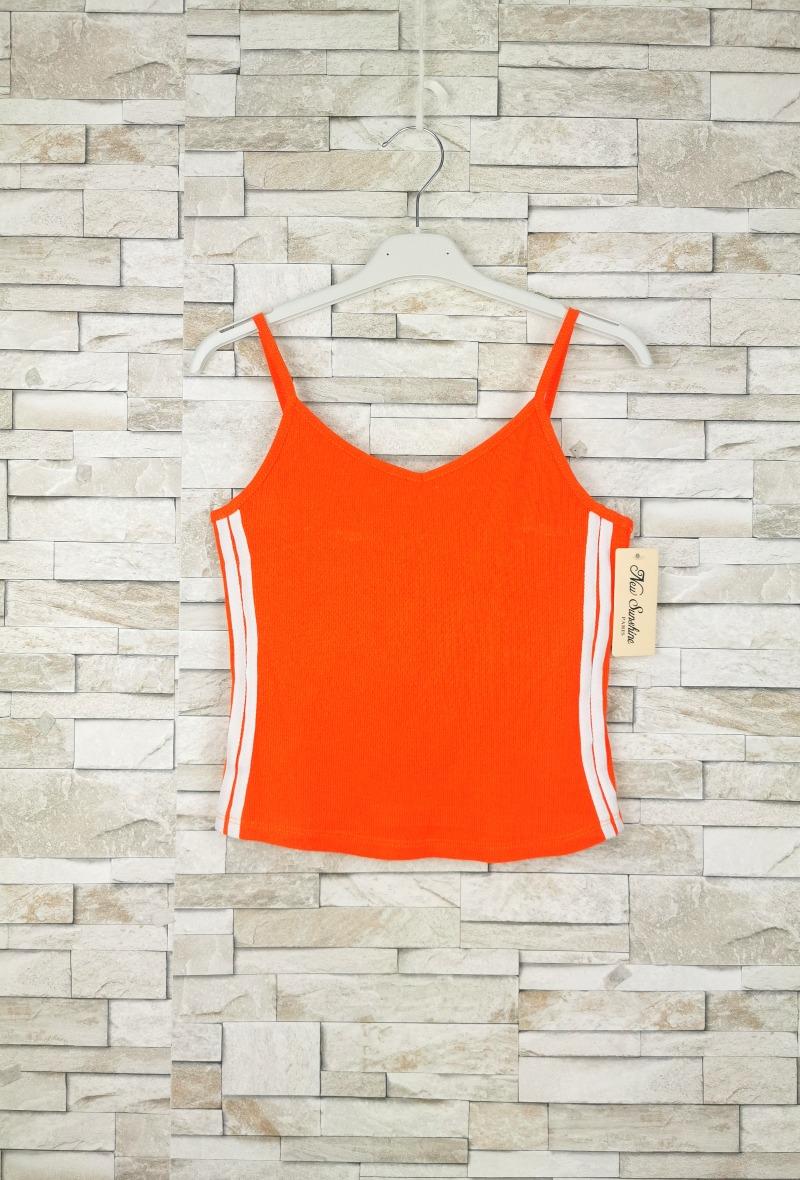 Camisetas sin mangas Mujer Orange NEW SUNSHINE 5396 #c Efashion Paris