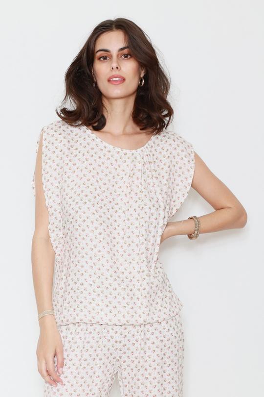 Top Donna Pink GG luxe FM287 Efashion Paris